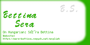 bettina sera business card